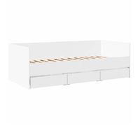 ""Bon plan"" Lit simple, pour adolescent/Adulte, Lit de jour avec tiroirs - Non matelas - blanc 90x190cm - Pour chambre Thome4172073
