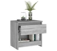 ""Bon plan"" Lot de 2 chevets, Tables de chevet - 2 pcs - JILI HOT - Sonoma gris 40x30x39cm - Bois d'ingénierie - Pour Chambre
