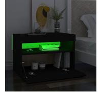 ""Bon plan"" Lot de 2 chevets, Tables de chevet avec lumières LED - 2 pcs - JILI HOT - noir 60x35x40cm - Pour Chambre Thome3666992