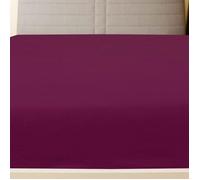 ""Bon plan"" Lot de 2 Draps-housses Jersey pour Lit - JILI HOT - 2 pcs Bordeaux 90x200cm Coton Thome8121453