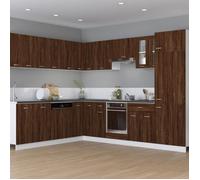 ""Bon plan"" Meuble Bas Cuisine/ Armoire à four - JILI HOT - Chêne marron 60x46x81 5cm - Bois d'ingénierie Thome6257851