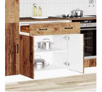""Bon plan"" Meuble Bas Cuisine/ Armoire de cuisine - JILI HOT - Kalmar vieux bois - Bois d'ingénierie Thome7522383