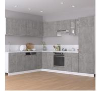 ""Bon plan"" Meuble Bas Cuisine/ Armoire de plancher - JILI HOT - d'angle gris béton 75,5x75,5x81,5cm bois Thome2517264