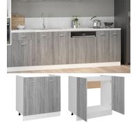 ""Bon plan"" Meuble Bas Cuisine/ Armoire de plancher - JILI HOT - d'évier Sonoma gris 80x46x81,5cm Thome2160768