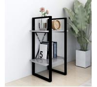 ""Bon plan"" Meuble de Rangement anti-basculement - JILI HOT - Bibliothèque à 2 niveaux gris béton 40x30x70cm - Bois ingénierie Pour
