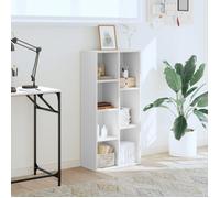 ""Bon plan"" Meuble de Rangement anti-basculement - JILI HOT - Bibliothèque blanc 50x25x105cm - Bois d'ingénierie Pour Bureau/Salon