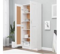 ""Bon plan"" Meuble de Rangement anti-basculement - JILI HOT - Bibliothèque Blanc 82 5x30 5x185 5cm - Bois d'ingénierie Pour