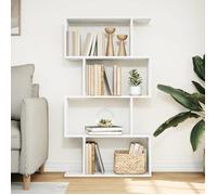 ""Bon plan"" Meuble de Rangement anti-basculement - JILI HOT - Étagère séparatrice de pièce à 4 niveaux blanc - Bois ingénierie Pour