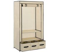 ""Bon plan"" Meuble Penderie Dressing - JILI HOT - Garde-robe Crème 87 x 49 x 159cm Tissu Thome4380236