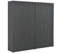 ""Bon plan"" Meuble Penderie Dressing - JILI HOT - Garde-robe Gris 200 x 40 x 170cm Tissu Thome4204296