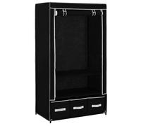 ""Bon plan"" Meuble Penderie Dressing - JILI HOT - Garde-robe Noir 87 x 49 x 159cm Tissu Thome4539972
