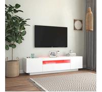 ""Bon plan"" Meuble TV/ Table HiFi - JILI HOT - avec lumières LED blanc 160x35x40cm Thome5813272