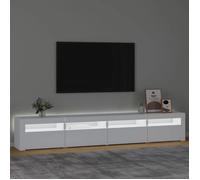 ""Bon plan"" Meuble TV/ Table HiFi - JILI HOT - avec lumières LED Blanc 240x35x40cm Thome6017944