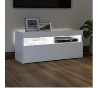 ""Bon plan"" Meuble TV/ Table HiFi - JILI HOT - avec lumières LED blanc 90x35x40cm Thome4413383