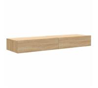 ""Bon plan"" Meubles TV avec éclairage LED - 2 pcs - JILI HOT - meubles HiFi Suspendu - chêne sonoma 60x35x15,5cm - Pour salon