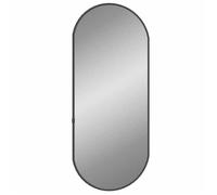 ""Bon plan"" Miroir mural - JILI HOT - Miroir Suspendu décor Noir 60x25cm Ovale - Pour chambre/salon Thome5488798