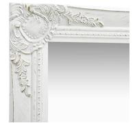 ""Bon plan"" Miroir mural - JILI HOT - Miroir Suspendu décor style baroque 40x40cm Blanc - Pour chambre/salon Thome9167286