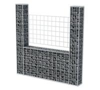 ""Bon plan"" Panier de gabion - JILIHOT - Clôture de jardin en forme de U Acier galvanisé 160x20x150cm - Pour jardin Thome9975294