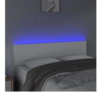 ""Bon plan"" Panneau de tête pour lit - JILI HOT - Tête de lit à LED Blanc 144x5x78/88cm Similicuir - Pour Chambre Thome9614241
