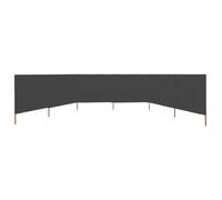 ""Bon plan"" Paravent 6 panneaux - JILI HOT - Cloison de séparation/Coupe-Vent - Tissu 800 x 120cm Anthracite Thome8780022