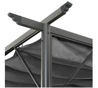""Bon plan"" Pergola/Tonnelle/Arche - JILI HOT - Pergola avec toit rétractable anthracite 3x3 m acier 180 g/m² Thome8094251