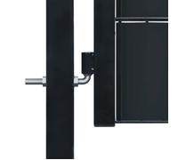 ""Bon plan"" Portillon/Portail - JILI HOT - de clôture PVC et acier 100x101cm Anthracite Thome6563493
