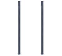 ""Bon plan"" Poteaux de clôture 2 pcs Gris foncé 185cm Aluminium - JILI HOT - Thome6156637