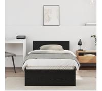 ""Bon Plan""Structure/Cadre de lit - Lit 1 personne - chêne noir 90x190 cm bois d'ingénierie - Aspect chic* 4949899