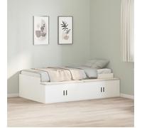 ""Bon Plan""Structure/Cadre de lit - Lit 1 personne - de rangement Blanc 80x200 cm - Aspect chic* 2622755