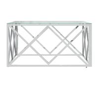 ""Bon plan"" Table basse/table d'appoint - JILI HOT - 80x80x40cm - Acier inoxydable et verre - Pour salon Thome1698230