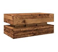 ""Bon plan"" Table basse/table d'appoint - JILI HOT - avec lumières LED vieux bois 90x50x40cm - Pour salon Thome8518304