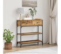 ""Bon Plan""Table Console Table couloir Décor salon - en Bois Ancien 72,5x25x75 cm Bois Agencé & Acier - Aspect chic* 9026818