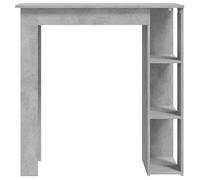 ""Bon plan"" Table de bar - JILI HOT - avec étagère Gris béton - Bois d'ingénierie - Pour salon/Cuisine/2 Personnes Thome3787485