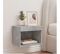 ""Bon plan"" Table de chevet mural - JILI HOT - armoire murale -e avec lumières LED gris béton - Pour salon Thome7642069
