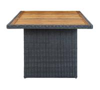 ""Bon plan"" Table de jardin - SUMMER - Gris foncé - Résine tressée et - Bois d'acacia - Pour patio/camping Thome2314187