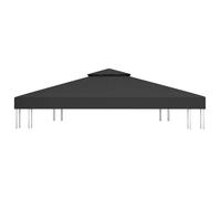 ""Bon plan"" Toile de toit de belvédère - JILI HOT - résistant aux UV - 2 niveaux 310 g/m² 4x3 m Noir Thome5695759