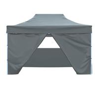 ""Bon plan"" Tonnelle - JILI HOT - Chapiteau et Pavillon Tente pliable avec 4 parois latérales 3 x 4,5 m Anthracite - Pour