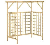 ""Bon plan""Treillage d'extérieur - Pergola de jardin pour poubelles doubles Bois de pin imprégné FR65785296102