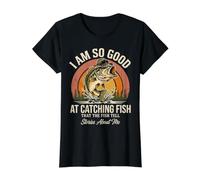Bon pour Attraper des Poissons, Histoires de pêche Amusantes, pêcheur de Bar T-Shirt Graphique avec Valeur