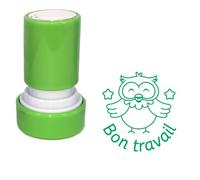 Bon travail - Tampon Auto-Encreur pour Enseignants, Encre Vert, Rechargeable, 22mm *
