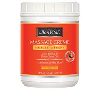 Bon Vital' Crème de massage polyvalente pour massothérapeutes et massages à la maison, crème de massage à double usage pour teintures profondes aux techniques à haut glissement, améliore le teint et