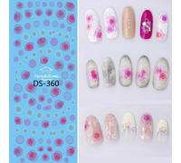 Bon66 1 Pc Coloré Fleur N¿Ud Papillon Filigrane Grande Feuille Accessoires Décalcomanie Autocollant Ds-353-363 Japon Manucure Ongle Autocollant