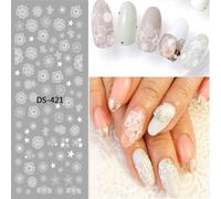 Bon66 1 Pièces Nail Art Autocollant Coloré Fleur Étoile De Mer Lavande Mignon Animal Transfert D'eau Ongle Autocollant Japon Design Manucure Ds421-429