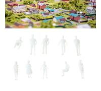 Bon66 10 Pièces 1:50 Échelle Modèle Miniature Figurines Blanches Modèle Humain Modèle Architectural Y4ud