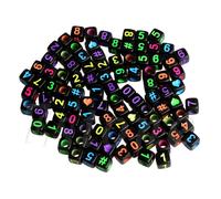 Bon66 100 Pièces Bricolage Alphabet Aléatoire/Lettre Acrylique Cube Entretoise Perles En Vrac Fabrication De Bijoux Y4ud