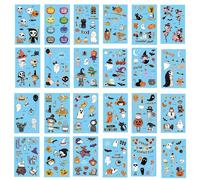 Bon66 24 Feuilles Enfants Transfert D'eau Tatouage Autocollant Halloween Lumineux Lueur Dans Le Noir Temporaire Faux Tatouages Y4ud
