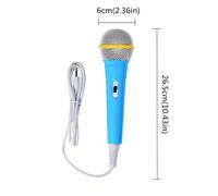 Bon66 Enfants Filaire Microphone Jouet Instrument De Musique Chantant Karaoké Pour Machine À Apprendre Ordinateur Voiture Équipement Hi-Fi Y4ud