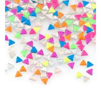 Bon66 Environ 1000 Pièces 3mm Fluorescence Mélange Couleur Triangle Hotfix Flatback Nail Art Rivet Punk Style Rock Pour Bricolage 3d Nail Art Décor