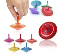 Bon66 Rotation Multicolore En Bois Toupie Enfants Jouet Traditionnel Bébé Jouets Y4ud