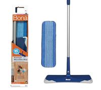 Bona - Balais Serpillère Nettoyer Sol - Télescopique - Réglable - Balai Microfibre Pour Sol - Balai Serpillere Professionnel - Balai Plat, Blue